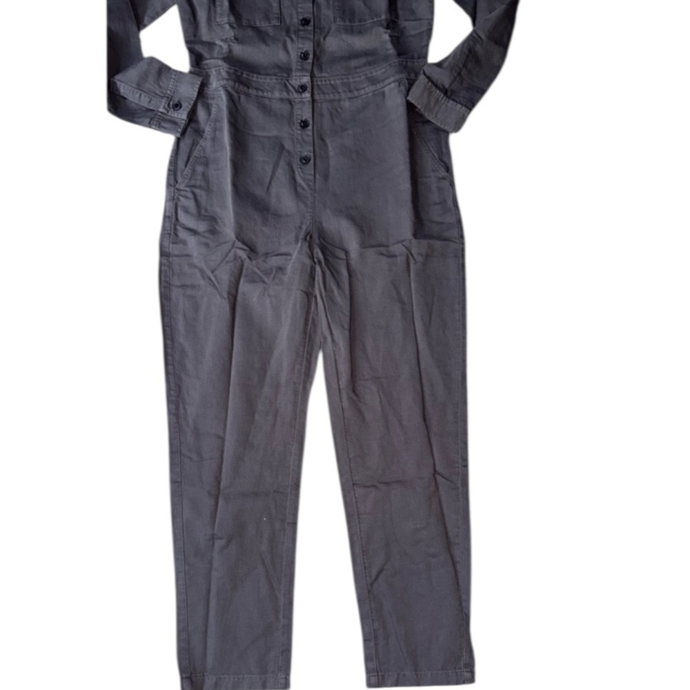 Outerknown SEA suit storm gray long sleeve utility jumpsuit linen blend NWT Sz S - Picture 12 of 16